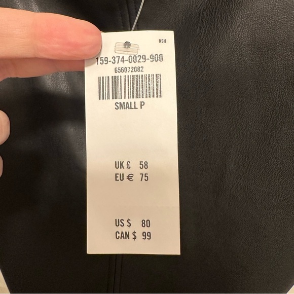 Abercrombie Fitch Vegan Leather Shift Mini Dress Size Small Petite NWT - Picture 6 of 7